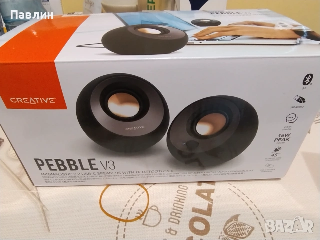 Компютърни колонки Creative Pebble V3, снимка 4 - Тонколони - 53104186