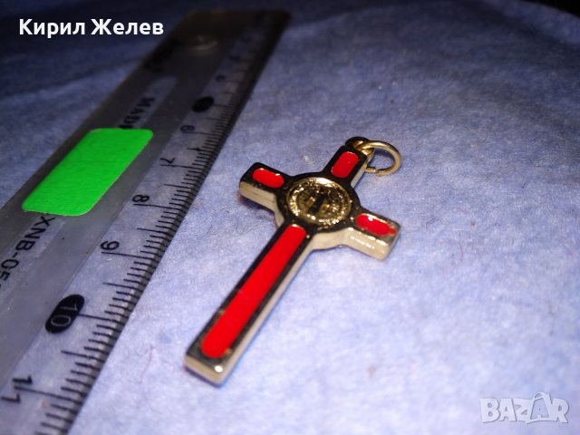 РИМОКАТОЛИЧЕСКО НАГРЪДНО РАЗПЯТИЕ КРЪСТ ЕМАЙЛИРАН БЛАГОРОДНА СТОМАНА РЯДЪК 31206, снимка 9 - Колиета, медальони, синджири - 39856811