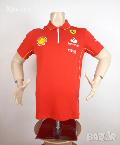 Puma Scuderia Ferrari F1 Team - Оригинална мъжка тениска с яка, снимка 3 - Тениски - 52666417