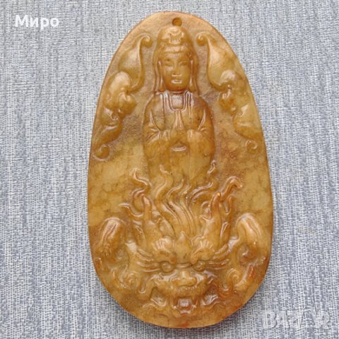 БУДА ДРАКОН НЕФРИТ МЕДАЛЬОН ТАЛИСМАН АМУЛЕТ АЗИЯ 