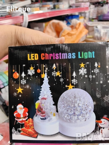 Коледна LED лампа с декоративни орнаменти