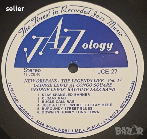 George Lewis' Ragtime Jazz Band ‎– At Congo Square Издание 🇺🇸 USA  Стил:Jazz Ragtime Състояние на , снимка 3 - Грамофонни плочи - 53370809