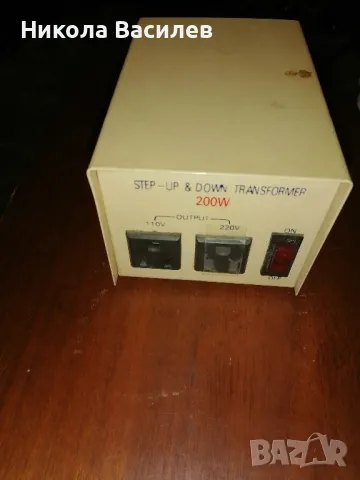 трансформатор понижаващ 220 на 110 волта 200 вата, снимка 2 - Друга електроника - 49176749