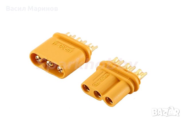 Продавам конектори 3 пинове конектори Amass MR30 за безчеткови мотори, fpv, лодки и др., снимка 4 - Друга електроника - 41994229