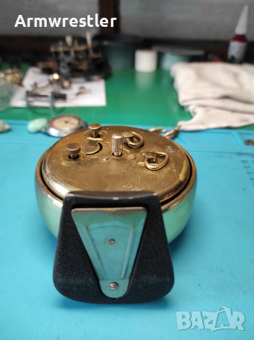 Немски Механичен Часовник Будилник Ritz с Дата, снимка 6 - Антикварни и старинни предмети - 36218974