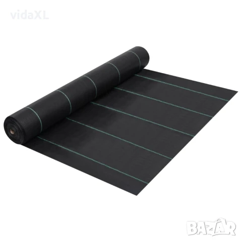 vidaXL Мрежа за мулчиране, матово черна, 1x25 м, PP(SKU:313060), снимка 1