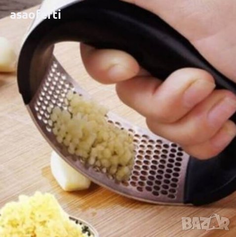 Ръчна преса за чесън, снимка 3 - Аксесоари за кухня - 39744088