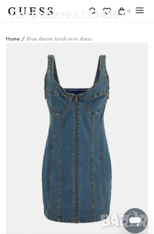 НОВА дънкова рокля GUESS-оригинал на под половин цена, снимка 9 - Рокли - 51397097