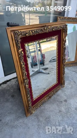 Старинно огледало барок, снимка 3 - Огледала - 49776751