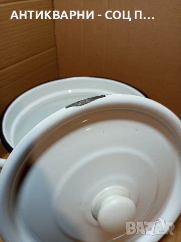 Стара Емайлирана Тенджера 10лт. НОМЕР 730., снимка 8 - Антикварни и старинни предмети - 53527915