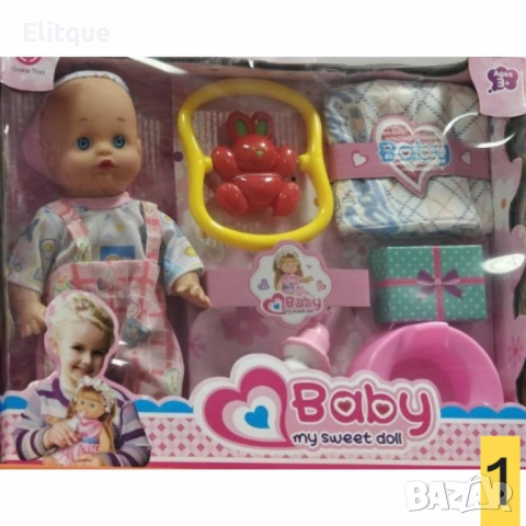 Реалистична кукла бебе с аксесоари, снимка 3 - Кукли - 52786748