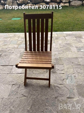 Дървен сгъваем трапезен стол 