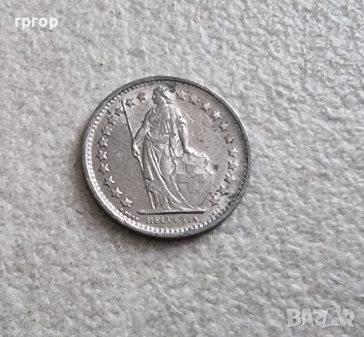Монети. Швейцария. 2 ,1 , 1/2  франка  и 1 , 5 , 10, 20  рапена. 7 бройки. , снимка 8 - Нумизматика и бонистика - 36789136