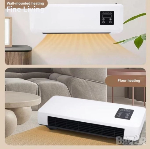 Печка за стенен монтаж с двойно предназначение – отопление и охлаждане, снимка 4 - Отоплителни печки - 52803897