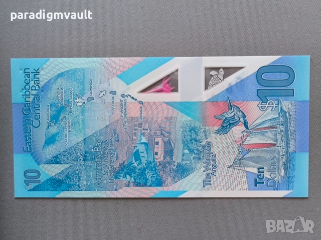 Банкнота - Източни Кариби - 10 долара UNC | 2019г., снимка 4 - Нумизматика и бонистика - 52642808