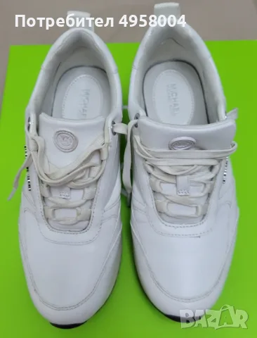 Дамски кожени маратонки Michael Kors Allie Stride, бели, US 6.5