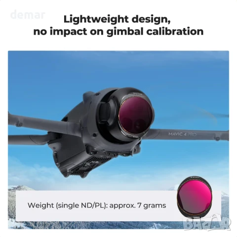 K&F Concept филтри, съвместими с DJI Mavic 4 Pro, CPL, ND8, ND16, снимка 6 - Обективи и филтри - 51213818