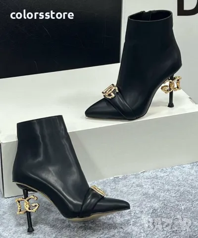 Черни боти на ток Dolce&Gabbana-VL81D