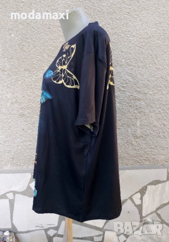 4XL Нова блуза с пеперуди , снимка 5 - Тениски - 51841041
