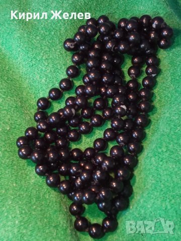 СТАРО ВИНТИДЖ ЧЕРНИ ПЕРЛИ ШИКОЗНО КОЛИЕ 5058