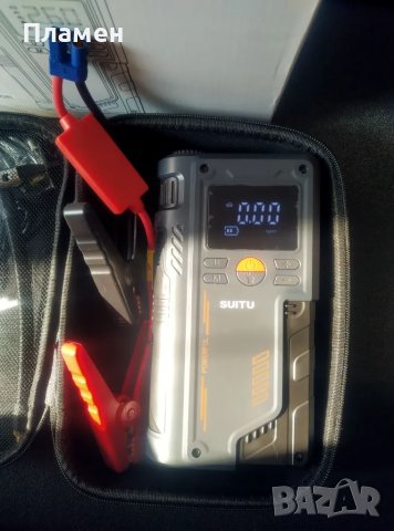 Стартерна батерия бустер за кола power bank 4 в 1 с компресор 150 PSI 20000 mAh преносимо усилващо м, снимка 6 - Аксесоари и консумативи - 47773977