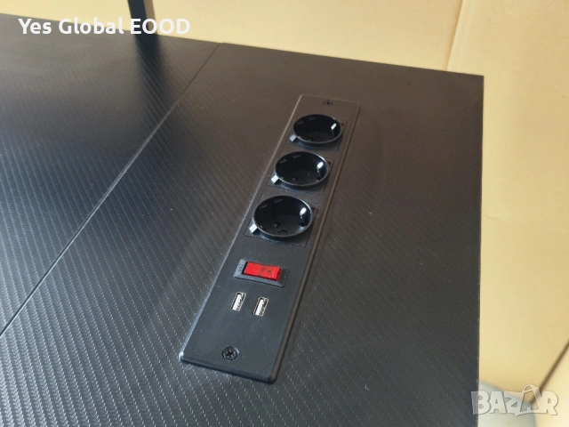 Bestier L-образно бюро с LED и контакти, снимка 14 - Бюра - 53799380