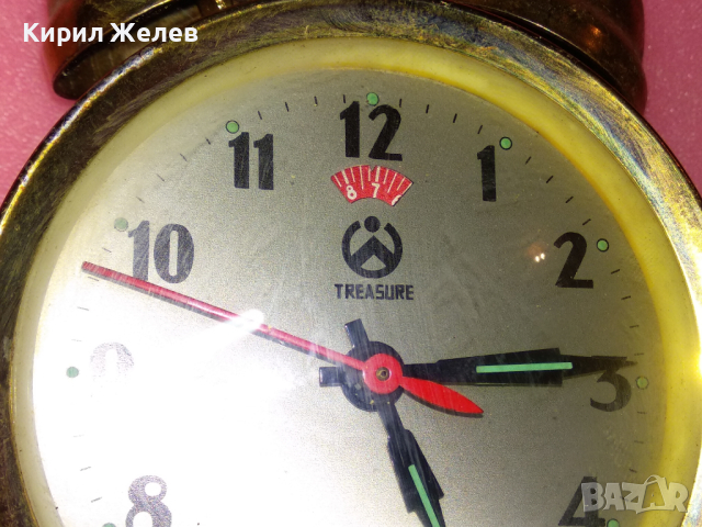 TREASURE MADE IN CHINA Стар РЯДЪК КОЛЕКЦИОНЕРСКИ РЕТРО МОДЕЛ МЕХАНИЧЕН КИТАЙСКИ БУДИЛНИК 28645, снимка 8 - Антикварни и старинни предмети - 44549547