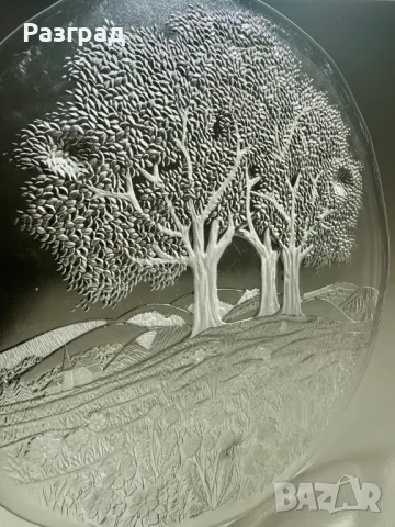 Кристален поднос, снимка 5 - Прибори за хранене, готвене и сервиране - 47464155