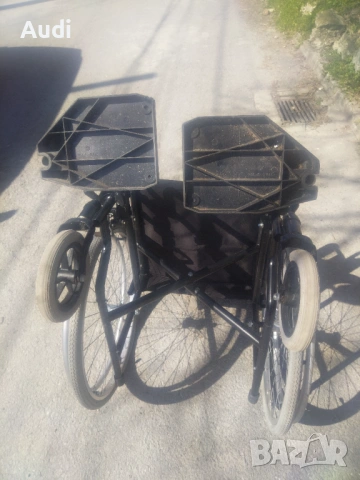 Сгъваема инвалидна рингова количка със степенки Марка: Eclip Ширина на седалката 46см Дълбочина 45см, снимка 7 - Инвалидни колички - 53825159