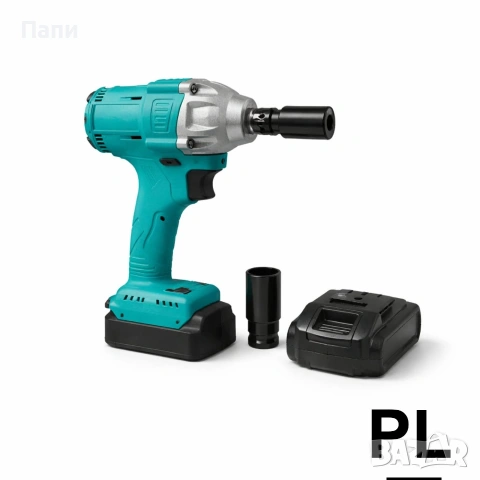 Акумулаторен безжичен гайковерт с LED фенер и батерия