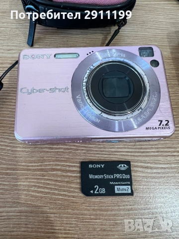 Фотоапарат Sony 7.2 Mp с подаръци, снимка 8 - Фотоапарати - 53845530