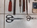 Стари инструменти,пила,чук,клещи,от мерки,ножица,шпакла, снимка 5