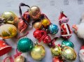 Винтидж стъклени коледни играчки + дядо Мраз , снимка 5