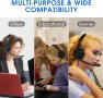 Нови USB слушалки с микрофон за офис, работа, бизнес с шумопотискане, снимка 6