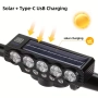 Ултра ярка 20 LED SOLAR светлина за велосипед, Клаксон, Бтерия 4000mAh, снимка 6