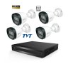 FULL-HD TVT Комплект с 4 булет IR камери за външен монтаж и хибриден DVR