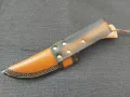 Масивен ловен нож с кожена кания,фултанг, снимка 4
