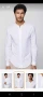 Мъжка бяла риза 100% памук и лен , снимка 2