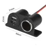 Монтажен разклонител за запалка с 1 гнездо и 2 USB порта, снимка 3