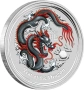 1 oz, Цветен лунар, 2012 - Година на дракона , снимка 1