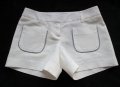 Къси панталонки John Richmond лен памук бяло