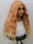 Оранжева къдрева перука с руси краища на път, снимка 2
