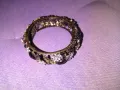 Месингова гривна с цветчета, снимка 2