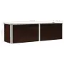 vidaXL Градинска висока леха кафява 160x40x45 см поцинкована стомана, снимка 8