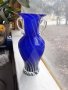 Голяма синя ваза Мурано, снимка 1