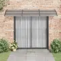vidaXL Навес за врата, черен, 300x100 см, поликарбонат, снимка 3