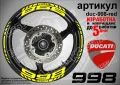 Ducati 998 кантове и надписи за джанти duc-998-gold, снимка 5