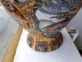 Голяма стара антикварна ваза Сатцума Satsuma рисувана релеф, снимка 10