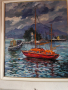 Маслена картина "Лодки", снимка 2