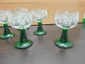 ретро стъклени чаши зелено столче , снимка 2